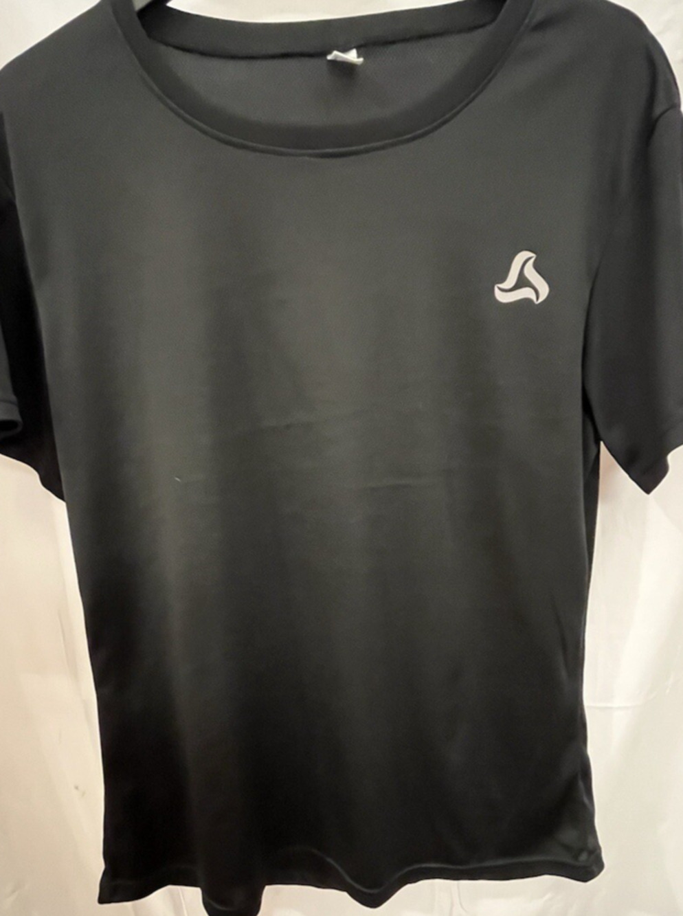 Silkworld Men's Dri-Fit Running Shirt Large Gray Performance Athletic Stretch Te